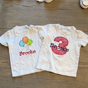 Brooks Personalized Birthday Shirts 3yo Size 3T